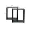 2Pcs Industrial Steel Table Legs Box Square Shaped Dining Desk Coffee Table DIY