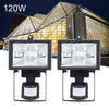 120W Floodlight Security Floodlights Outdoor Garden With Motion Pir Sensor