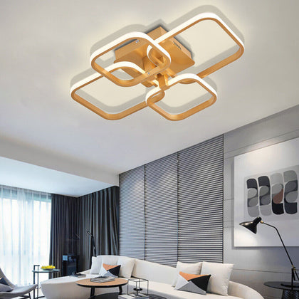 Modern LED Ceiling Light Chandelier Square Lamp Kitchen Living Dining Room Decor