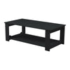 Two-Tier Contemporary Coffee Table w/ Open Shelf 4 Legs Home Furniture Vintage