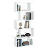 Modern Book Shelves 5 Tier S Shape Bookshelf Case Storage Plant Shelf Organizer
