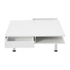 Coffee Table with 2 Storage Drawers Modern Home Living Room Table 4 Metal Legs