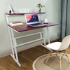 PC Computer Desk Writing Study Table Office Home Workstation Wooden Rise Shelf