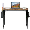Computer Desk Table Student Study Table with Earphone Iron Hook and Storage Bag