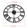 Metal 40CM 3D Wall Clock Round Antique Industrial Roman Numeral Home Cafe Decor