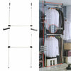 Telescopic Wardrobe Organizer Heavy Duty Movable Hanging Rail Garment Rack