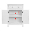 Bathroom Cabinet Cupboard Storage w/ Drawer Shelves Free Standing Unit MDF White