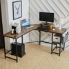 L-Shape Corner Gaming Desk Computer PC Workstation Writing Table Two Worktop NEW