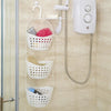 3 Tier Plastic Basket Shower Caddy Hanging Rack Tidy Shelf Organiser Storage