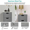 4 Drawer Bathroom Cabinet Chest Wooden Storage Cupboard Unit Grey Freestanding