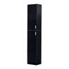 Wall Corner Shelf Bookcase Storage Cabinet Organizer Shelf Cabinet w/Doors Black