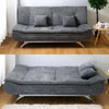 Upholstered Sofa Bed Sleeper Recliner Chair Beds 3 Seater Couch Settee Sofabed