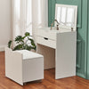Dressing Table Stool Bedroom Vanity Makeup Desk w/Mirror&Drawe