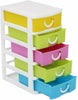 Mini Desktop Plastic Drawers Storage Draw Tower 5-Tier Table Unit Office Home