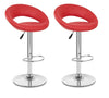 2 x Bar Stools Gas Lift Faux Leather Breakfast Kitchen Swivel Barstool Pub Chair