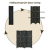 4-Panel Room Divider 180cm Folding Privacy Screen W/ 2 Removable Display Shelves
