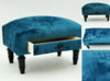 Deluxe Ottoman Footstool With Drawer Hand Made Lounge Padded Foot Stool Velvet