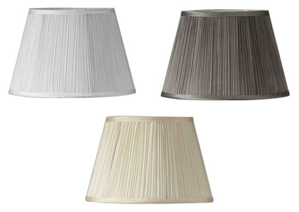 Pleated Silk Effect Fabric Empire Drum Lampshade Table or Ceiling Light Shade