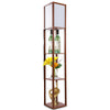 Home Living Room Modern Lighting Floor Lamp Warm Light Shades with Shelves
