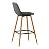 2X Bar Stools PU/ Velvet/ Fabric Breakfast Stool Chairs Kitchen Pub Grey Brown