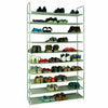 100cm Ultra Large Capacity 10 Layers Non-woven Fabrics & Steel Shoe Rack Gray UK