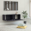 TV Cabinet TV Stand Unit Wall Mounted Floating Cupboard 2 Compartments Furniture
