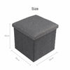 LARGE LINEN FOLDING STORAGE OTTOMAN POUFFE SEAT FOOT STOOL STORAGE BOX GREY UK