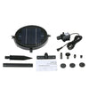 2W 190L/H Garden Solar Water Feature Fountain Pump Panel Kit Pool Pond Aquarium