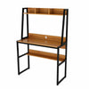 Ladder Office Computer Desk with Shelves Small Workstation PC Writing Table Wood