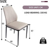 JIEXI Modern PU Leather Armless Chairs for Dining Kitchen, Steel Leg Set of 2 /4
