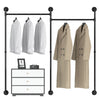 Adjustble Industrial Pipe Clothes Rack Garment Closet Hanging Bar Detachable