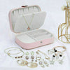 Leather Jewelry Box Organizer Portable Travel Jewellery Ornaments Storage Case