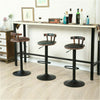2x Bar Stools Faux Leather Kitchen Cafe Swivel Bar Stool Padded Chair Gas Lift