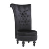 Velvet Dressing Table Stool Chair Storage Accent Throne Fireside Chair High Back