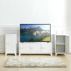 Living Room Cabinet Metal 1 Door Storage Cupboard Shelves Stand Filling Cabinet