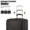 Hard Shell Cabin Large Suitcase 3x Set 4 Wheels Luggage Trolley Case Lightweight