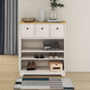 SHOES STORAGE RACK SHELF SIDE CABINET ORGANIZER WITH 3 DRAWERS HALLWAY FURNITURE