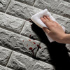 10X 60x30CM 6MM Panel 3D Tile Brick Wall Stickers Self-adhesive Wallpaper Foam