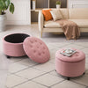Large Chesterfield Footstool Storage Seat Ottoman Coffee Table Sofa Pouffe Stool