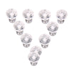 New 12x Clear Diamond Crystal Glass Door Knobs Drawer Wardrobe Cabinet Handles