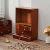 Desktop Storage Display Box Cabinet Retro Wooden 4 Drawer Organizer Trinket Box