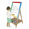 Kids Easel Wooden 2in 1 Blackboard Whiteboard White Drawing Writing Chalk Board