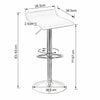 Set of 2 Breakfast Bar Stool with Chrome Footrest Base Swivel Gas Lift Elegant