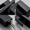 Black LED Waterfall Basin Sink Tap Bathroom Lever Single Handle Mixer Faucet UK