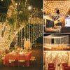 300 LED Curtain Fairy Lights Indoor/Outdoor Wedding Party  Garden Decor