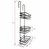 3 Tier Black Metallic Hanging Shower Caddy Bathroom Storage Organiser Basket