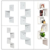 White Floating Wall Shelves Corner Shelf Storage Display Bookcase 2 5 Tier High