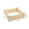 Wooden Raised Garden Planting Bed Vegetable Flower Plants Planter Trough 60*60CM