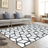 White Black Geometric Cube Area Rugs Carpet Living Room Bedroom Mats Non Sl