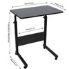 Adjustable Over bed Laptop Portable Bed Side Desk Stand Table With Wheels